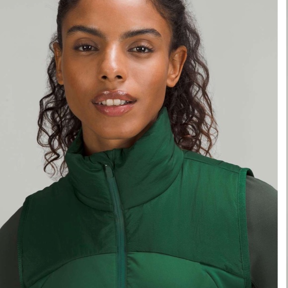 Lululemon Down for It All Vest, Everglade Green, Size 10, Like New - Picture 4 of 10